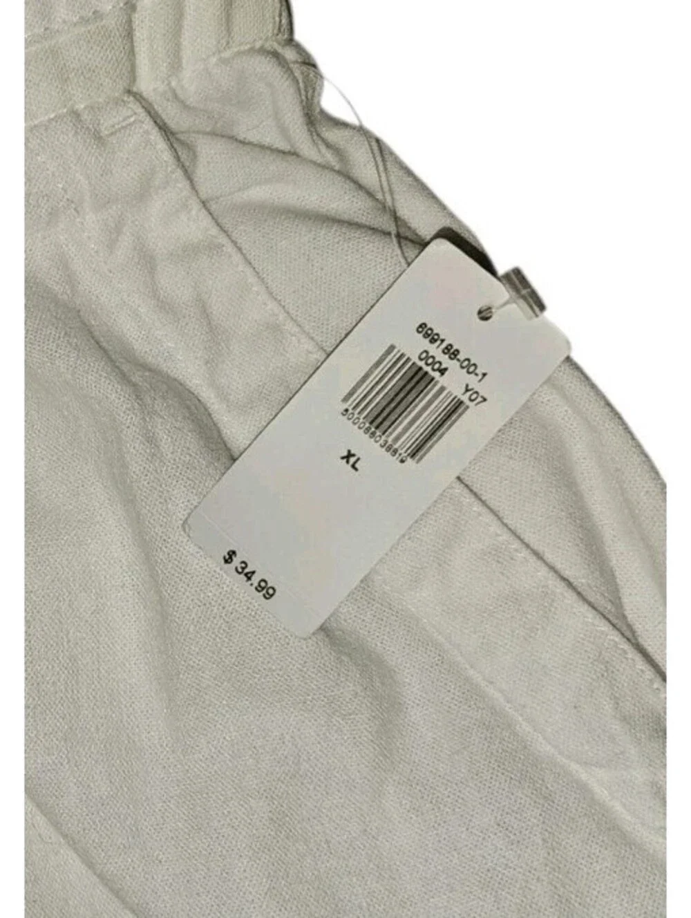 Old Navy Linen Blend Wide Leg Pants Womens Size XL White Relaxed Beach